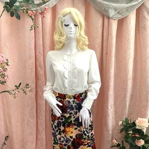 Vintage Floral Pencil Skirt
